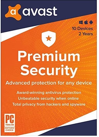 Avast Premium Security 2021 10 Devices 2 Years Global