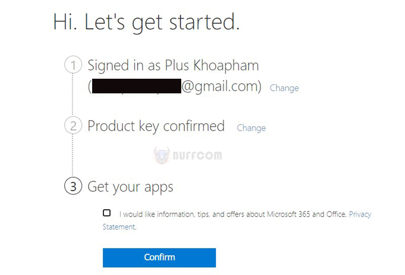 How to activate the Office 2016 Home and Student key license 1