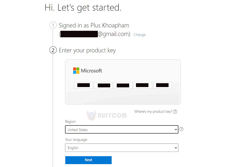 How to activate the Office 2016 Home and Student key license