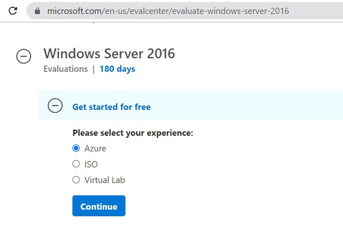 download Windows Server 2016 Standard