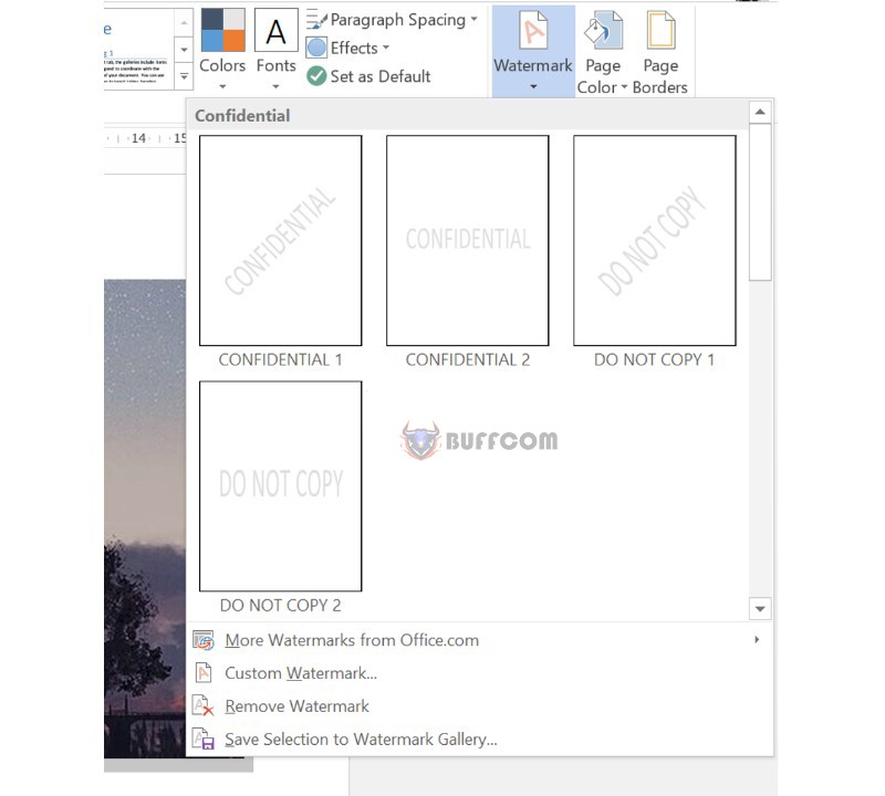 How to make an image blurry in Word