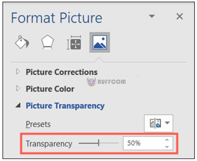 How to make an image blurry in Word