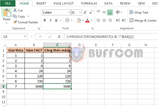 Detailed guide on 2 ways to calculate factorial in Excel