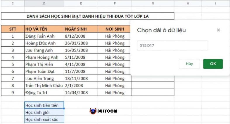 How to create lists in Excel and Google Sheets 