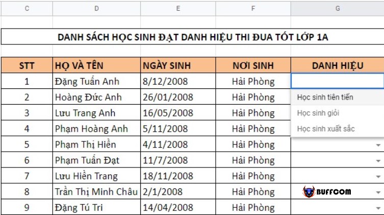 How to create lists in Excel and Google Sheets 