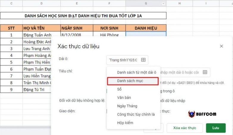 How to create lists in Excel and Google Sheets 