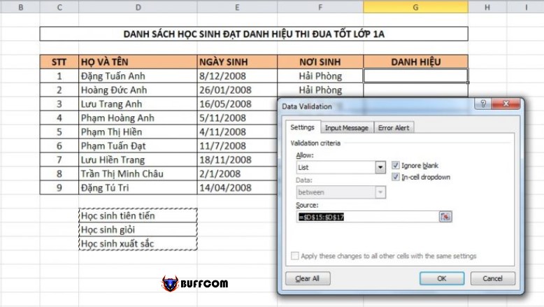 How to create lists in Excel and Google Sheets 