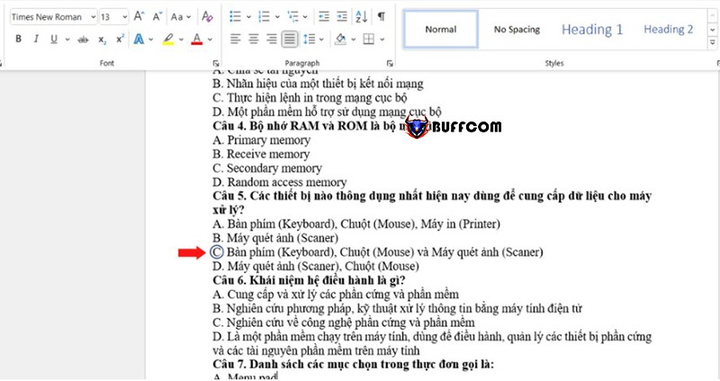 How to Circle Answers in Word