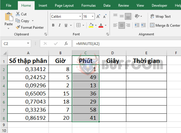 How to convert decimal numbers to time in Excel