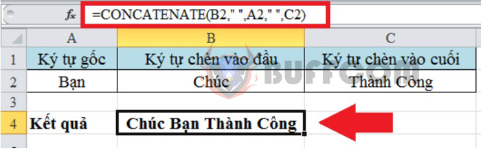 How to insert additional characters at the beginning/end of a string in Excel