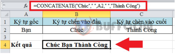 How to insert additional characters at the beginning/end of a string in Excel