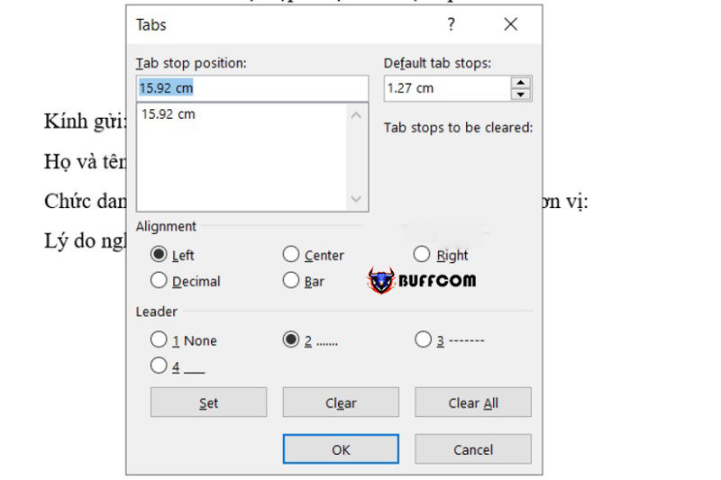How to use Tab in Word 