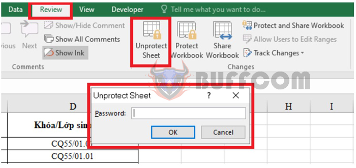 Locking one or more columns in Excel is very simple 