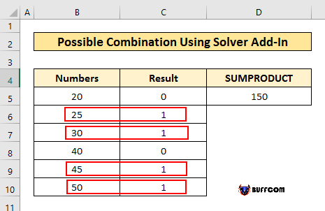 13. Sum All Possible Combination
