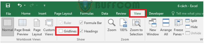 2 easy ways to remove gridlines in Excel