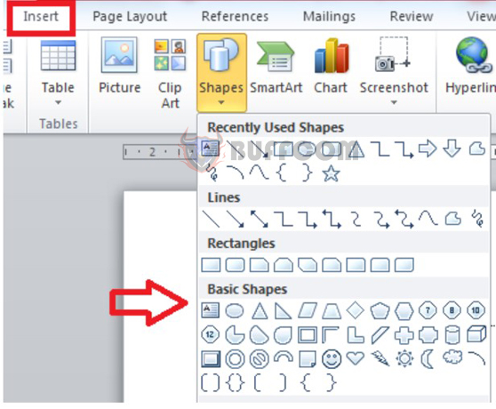 2 ways to insert parentheses in Word and Excel