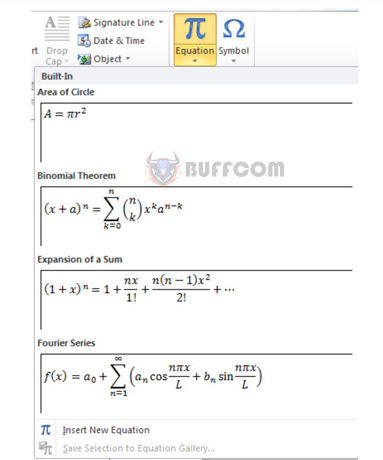 2 ways to insert parentheses in Word and Excel