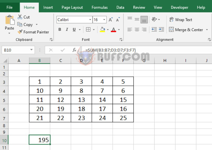 3 ways to calculate the sum by range using the SUM function in Excel