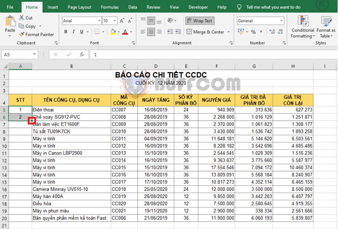 A few quick and easy ways to number items in Excel