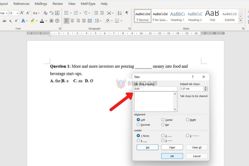 Adjust spacing in Word