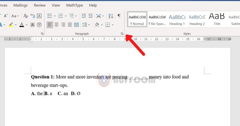 Adjust spacing in Word