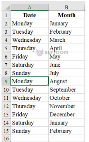 Automatic data entry guide in Excel