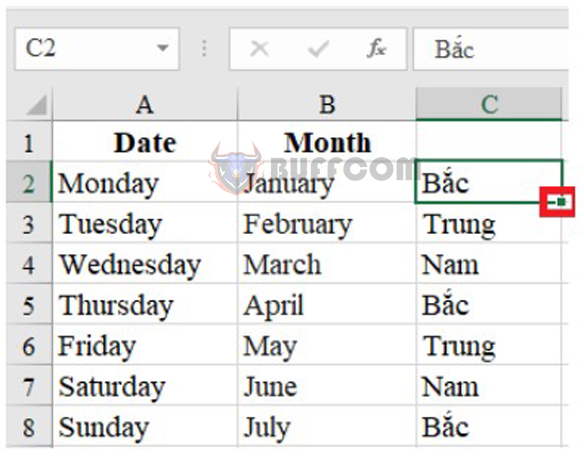 Automatic data entry guide in Excel