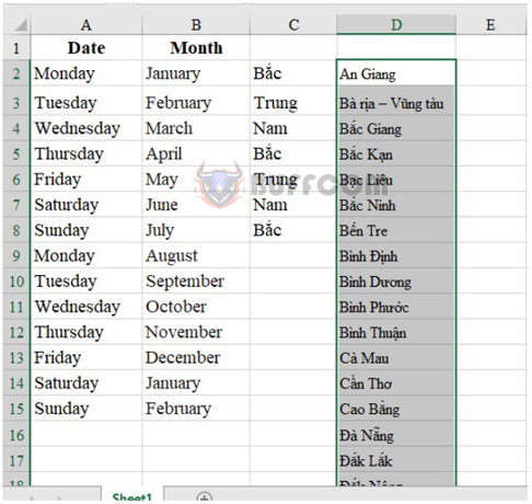 Automatic data entry guide in Excel