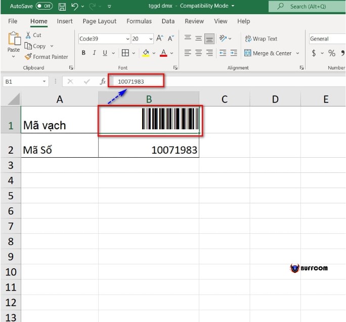 Barcodes in Word 3