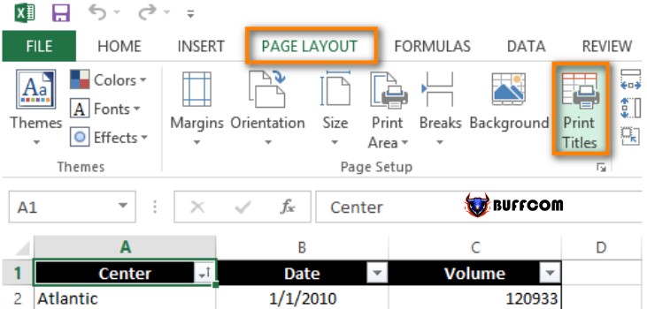 How to repeat titles in Excel when printing