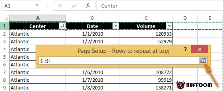 How to repeat titles in Excel when printing