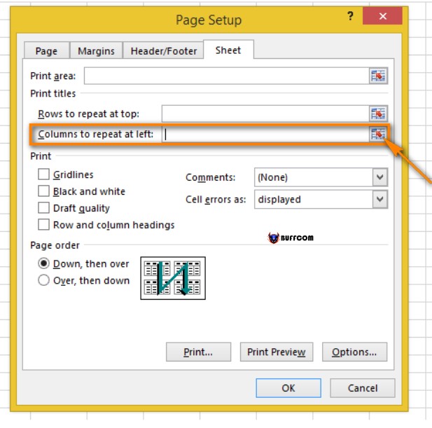 How to repeat titles in Excel when printing