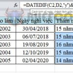 Calculate the number of days between two dates in Excel
