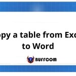 How To Copy A Table From Excel To Word