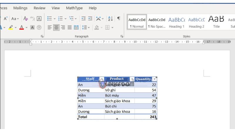 Copy a table from Excel to Word 