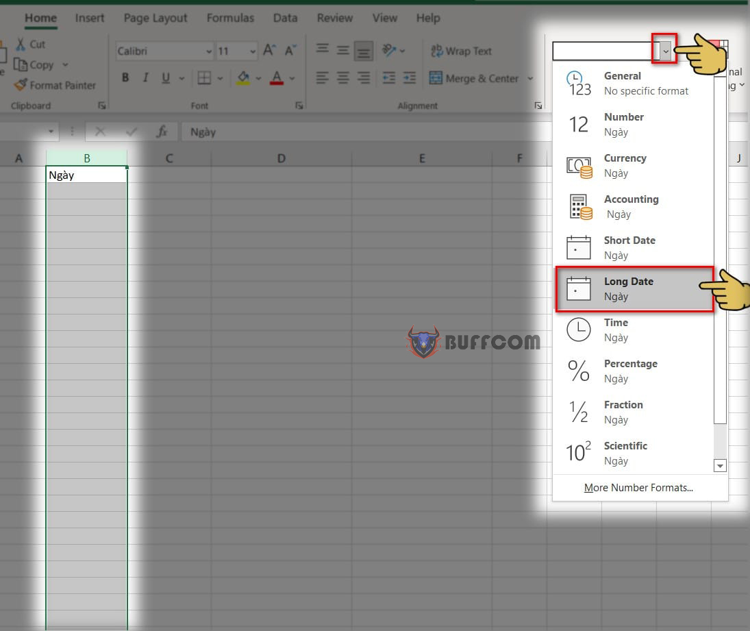 Count the days per week in a month using Excel