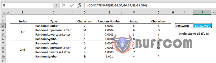Creating a Strong Random Password in Excel