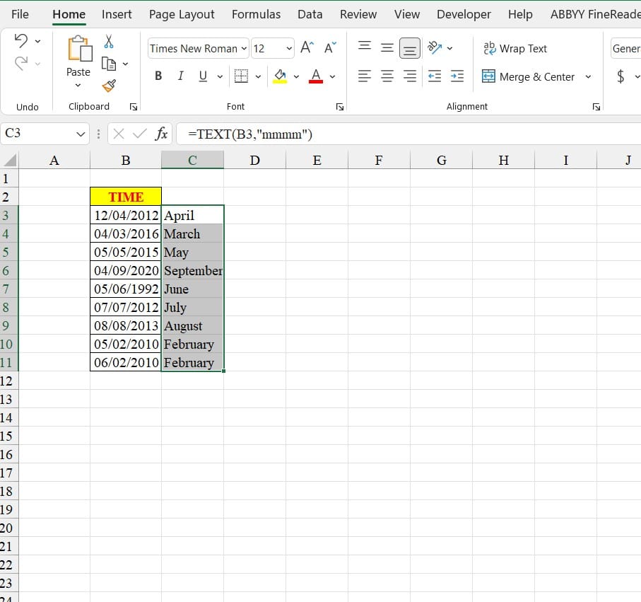 3 Easy Ways to Get Month Names from Dates in Excel