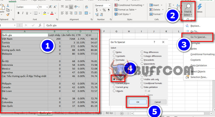 How to delete columns, rows, and empty rows in Excel