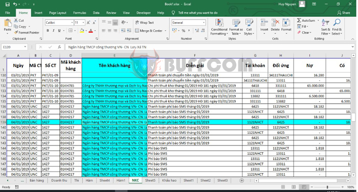 Highlighting columns or rows in Excel when selected