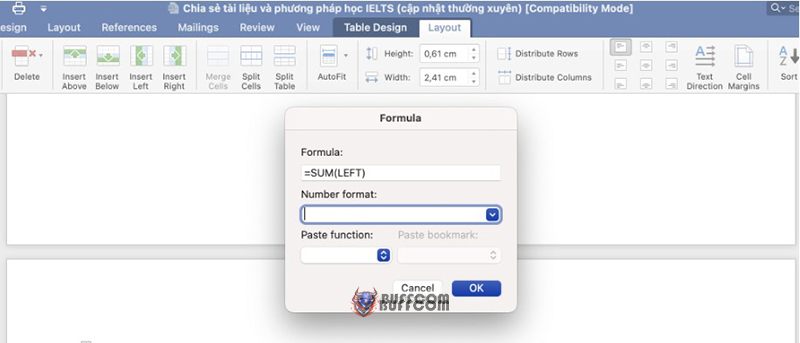 How To Calculate Sum In Word