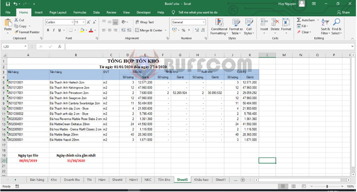 How to Automatically Update Edit Time in Excel File
