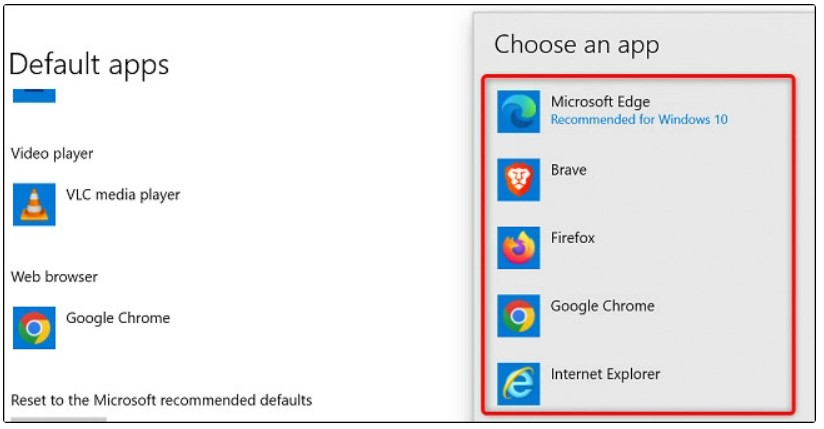 How to Change Default Browser in Windows 10 4