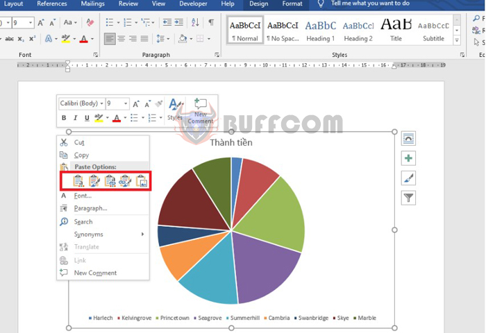 How to Copy a Chart from Excel to Word