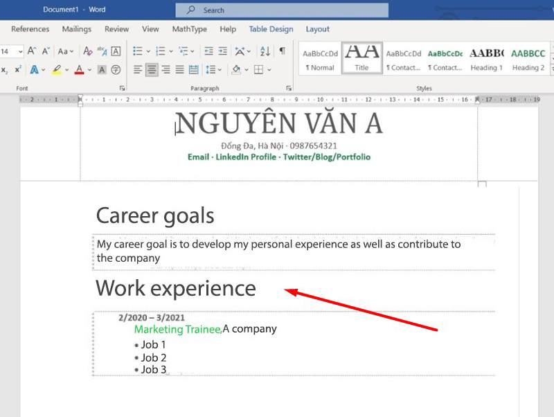 How to Create a CV on Word 5.1