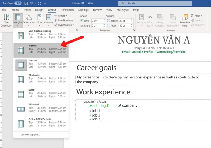 How to Create a CV on Word 7.1