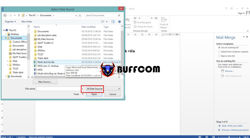 How To Perform Mail Merge In Word Buffcomnet 7525