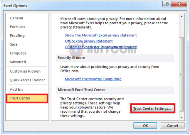 How to Quickly Disable Privacy Warning in Excel