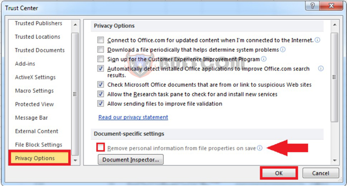 How to Quickly Disable Privacy Warning in Excel