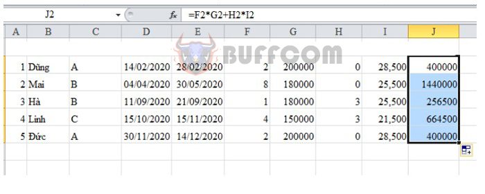 How to calculate the number of days in a hotel in Excel